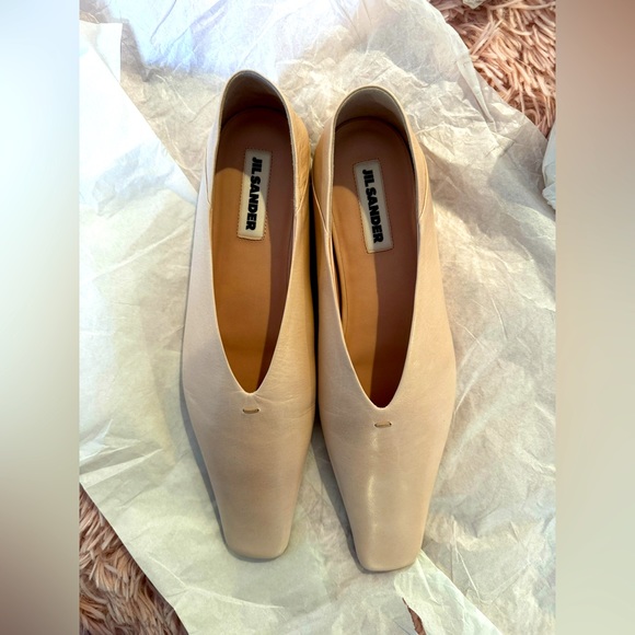 Jil sander pink square toe ballerina flats SZ 38 NWB - Picture 9 of 16